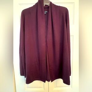 GAP Wool Cardigan in Eggplant Purple